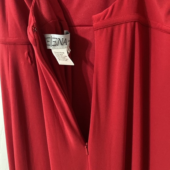 NWOT IEENA for MAC DUGGAL Women’s Deep V Neck Jersey Knit Gown - Picture 12 of 14